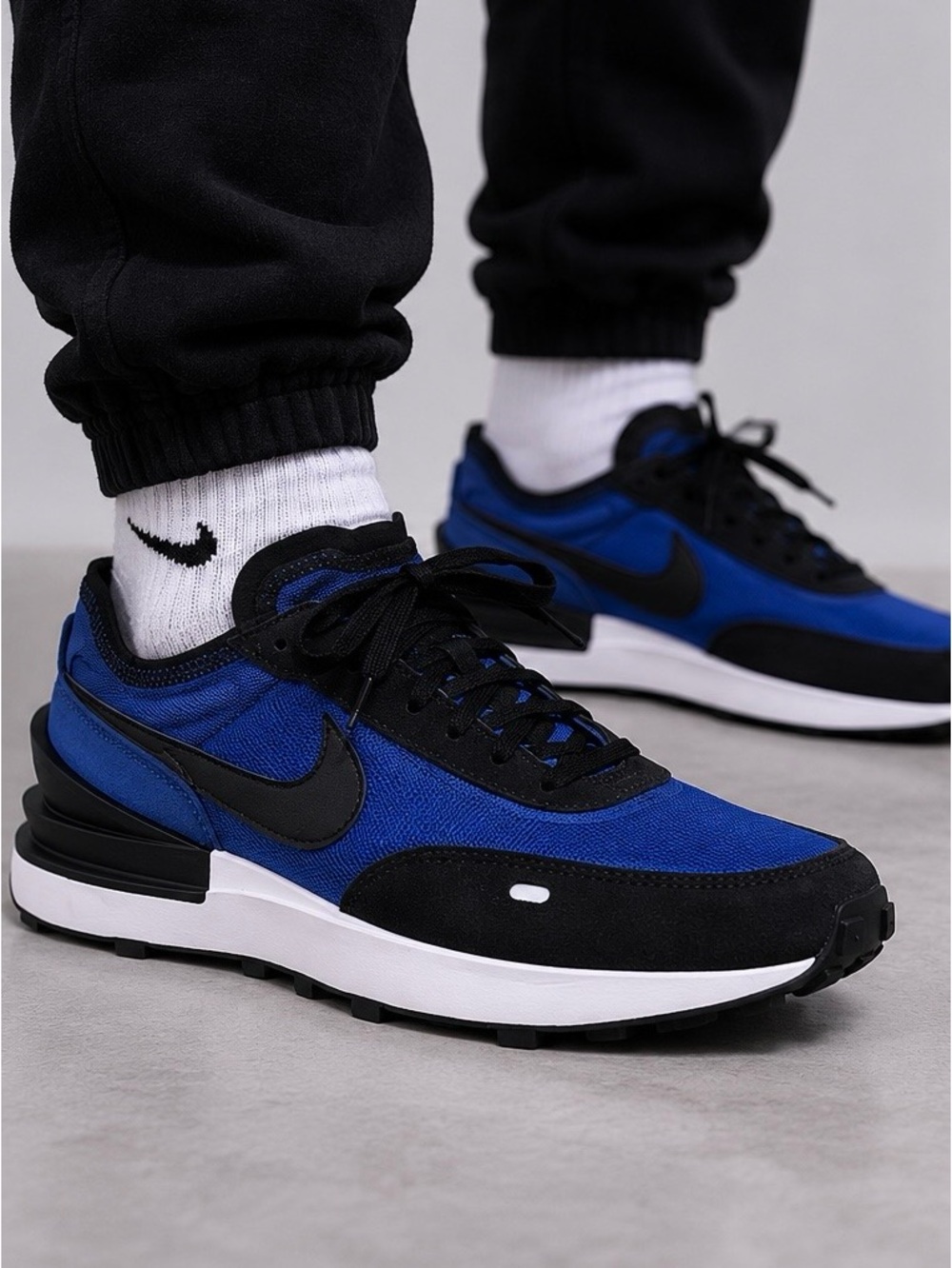 Nike Waffle One Blue Black Running Shoes Men’s 7 DA7995-400 Sneakers